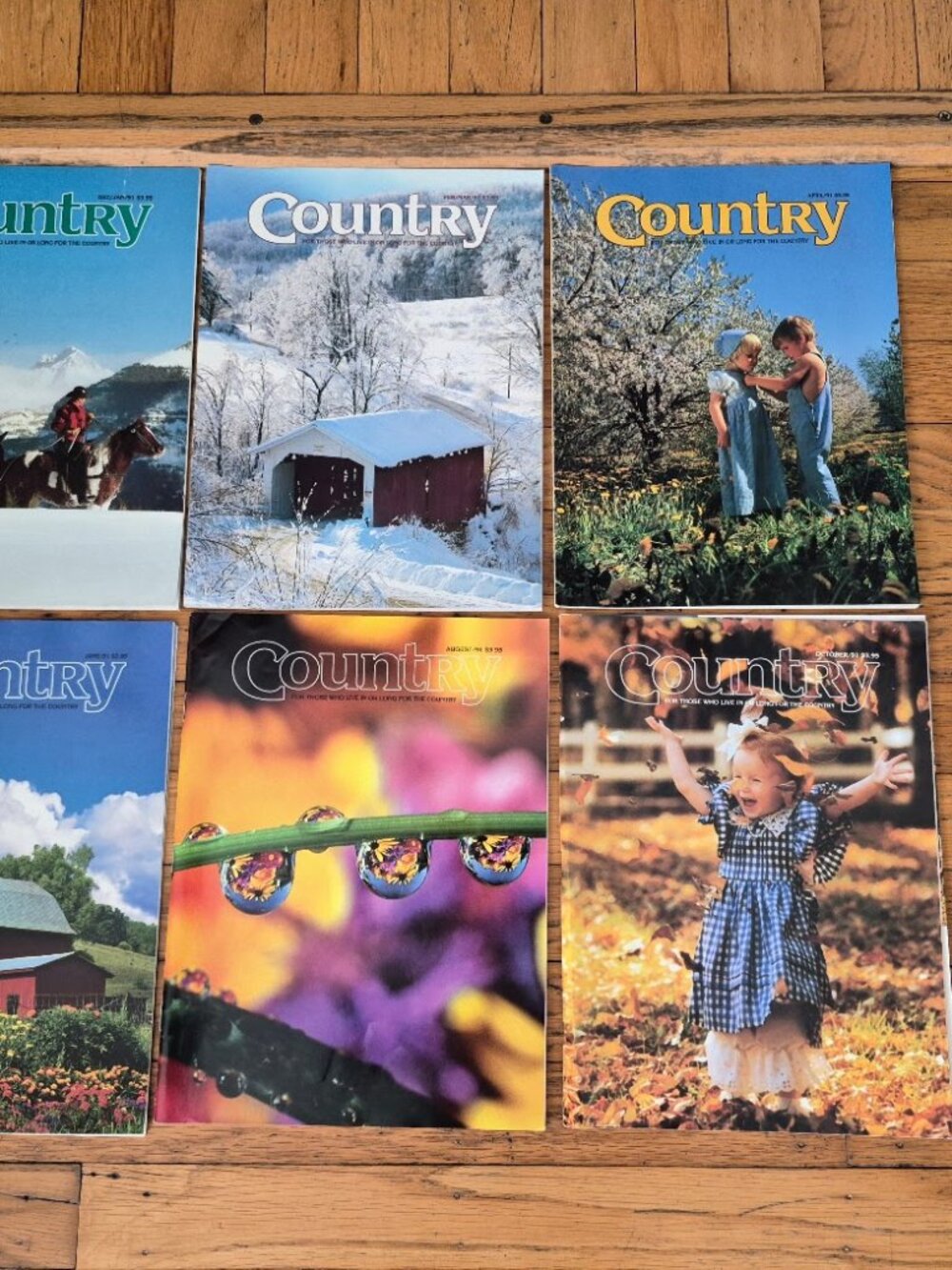 6 Country Magazines 1991
